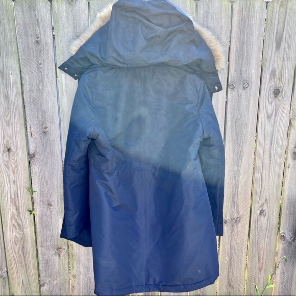*Marc New York | Navy Faux Fur Trimmed Parka with Detachable Hood Size XL - Picture 5 of 12